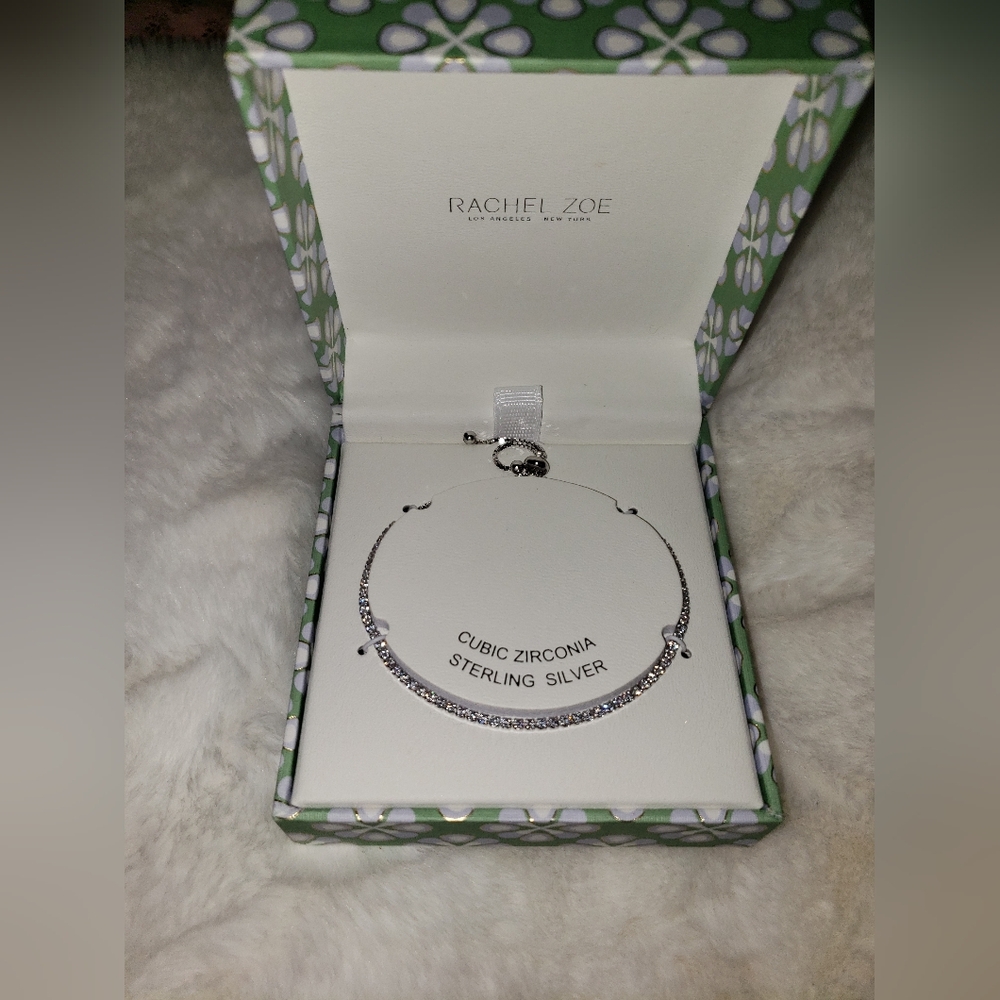 Rachel Zoe sterling silver with CZ Bracelet. New